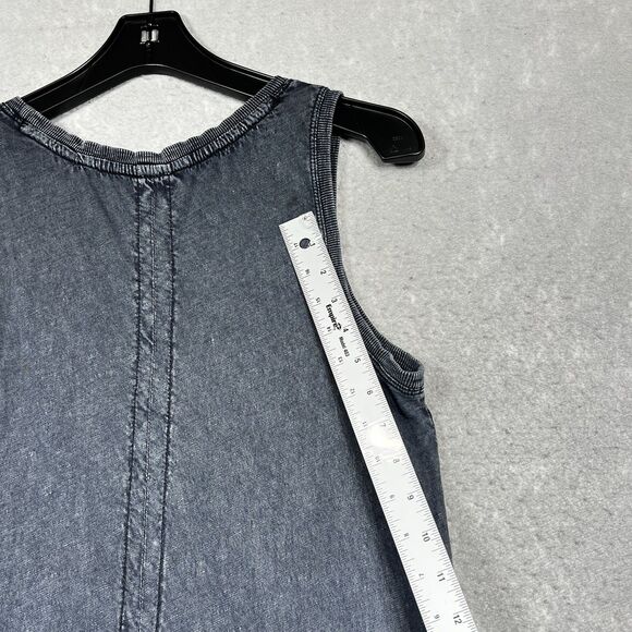 Anthropologie Daily Practice Dress Womens Medium Black Maxi Racer Back Sleeveles - Picture 12 of 12